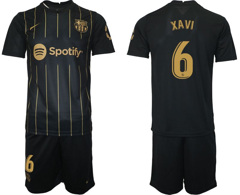 Men 2022-2023 Club Barcelona Black away #6 Soccer Jersey->barcelona jersey->Soccer Club Jersey